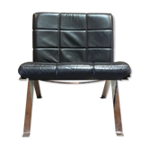 Fauteuil Hans Eichenberger cuir noir 1960