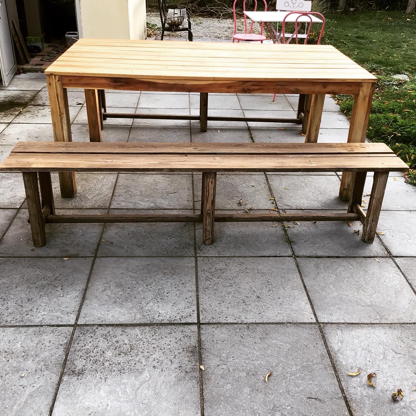 Pair of farm benches