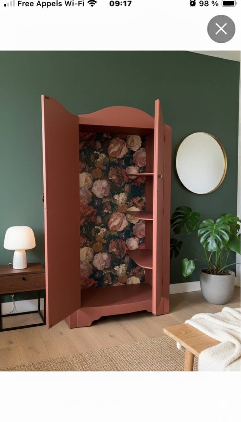 Armoire vintage relookée