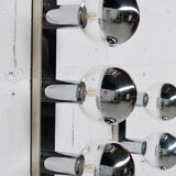 3 CHROME STEEL WALL LAMPS/CEILING LAMPS BY MOTOKO ISHII 70' YEARS STAFF PUBLISHER