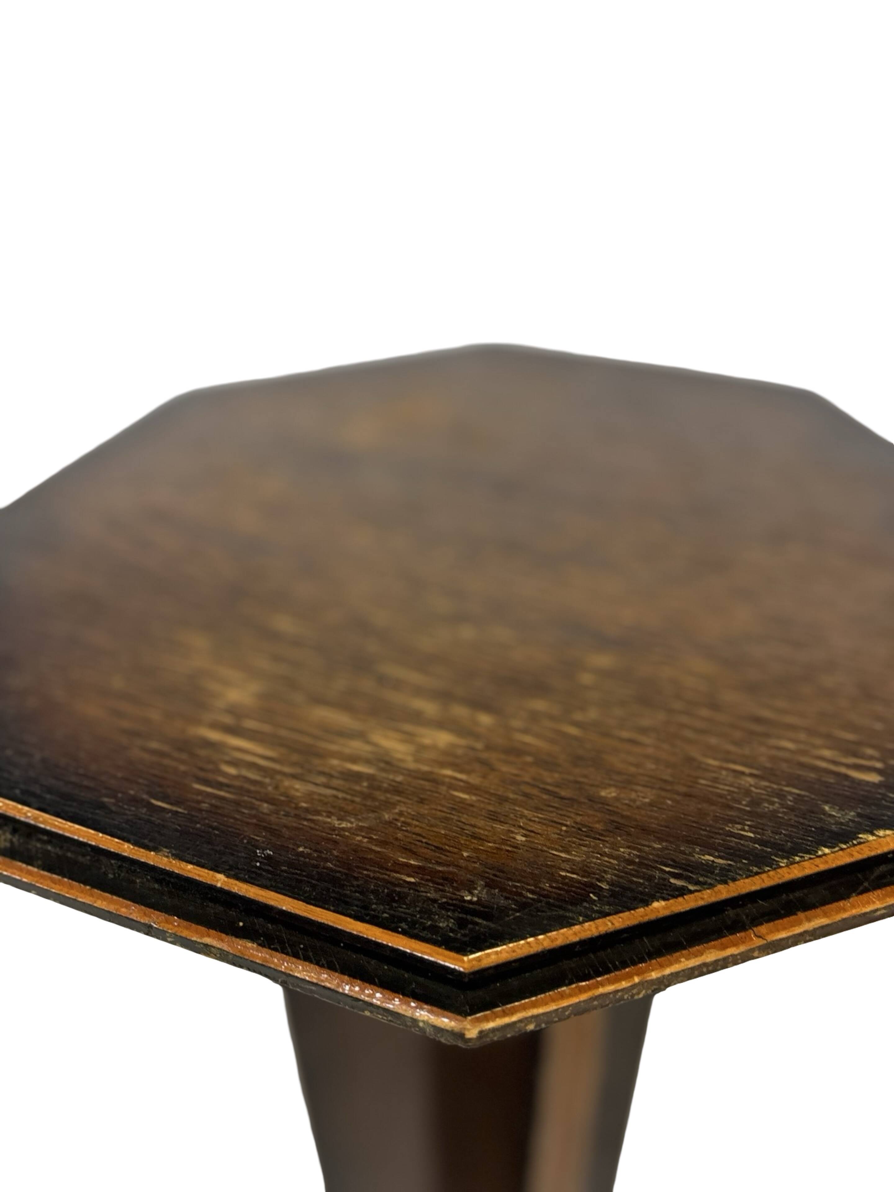 Art Deco side table plant table set of two design oak