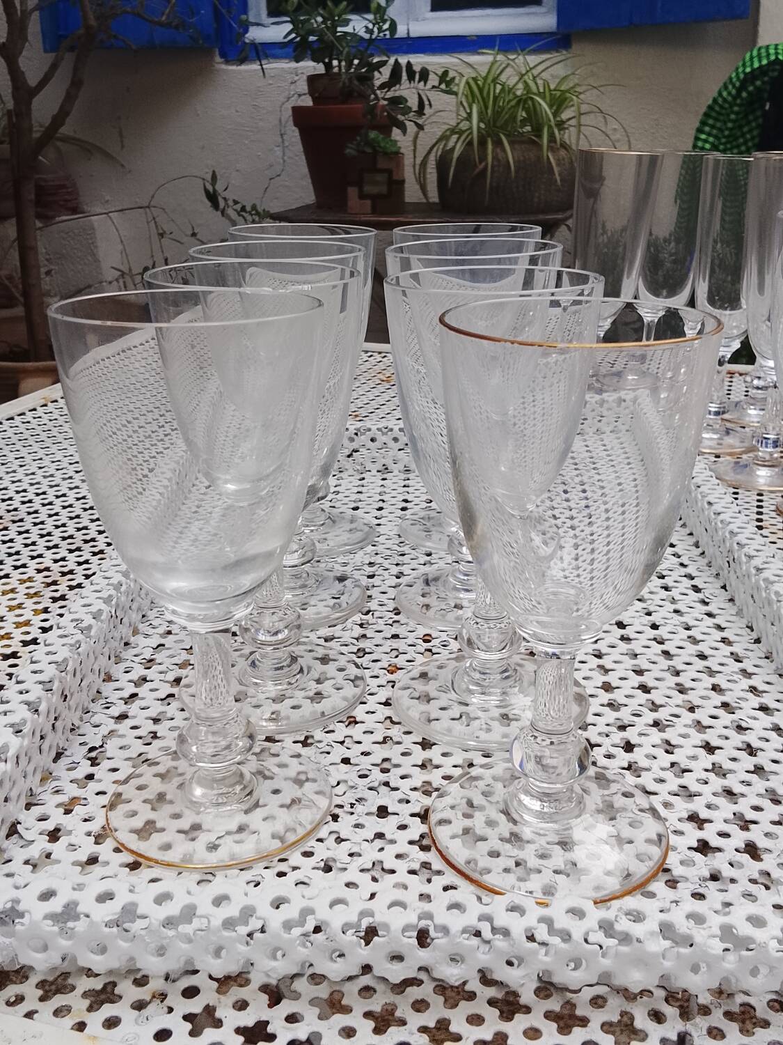 Set of 27 Saint Louis crystal glasses