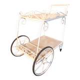 Chariot desserte métal perforé 1950s