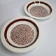 Pair of vintage hollow plates design of the faience factory of Gien