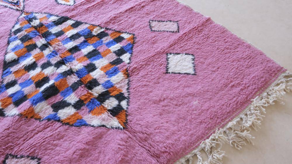 Pink Moroccan Rug - 295 x 207 cm