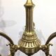 3-light chandelier in bronze and glass tulips