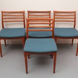 Set of 4 diningchairs teak, Erving Harland for Soro Chairs