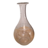Carafe en verre gravé art déco