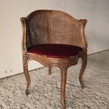 Louis XV caned office chair, 19th century