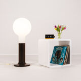 Space age floor lamp in glass & metal by Temde Leuchten