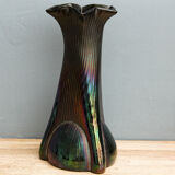 Iridescent glass vase