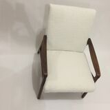 60s armchair reupholstered buckle