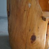 Chaise en souche en bouleau massif par un ébéniste suédois, Wabi Sabi, années 1950