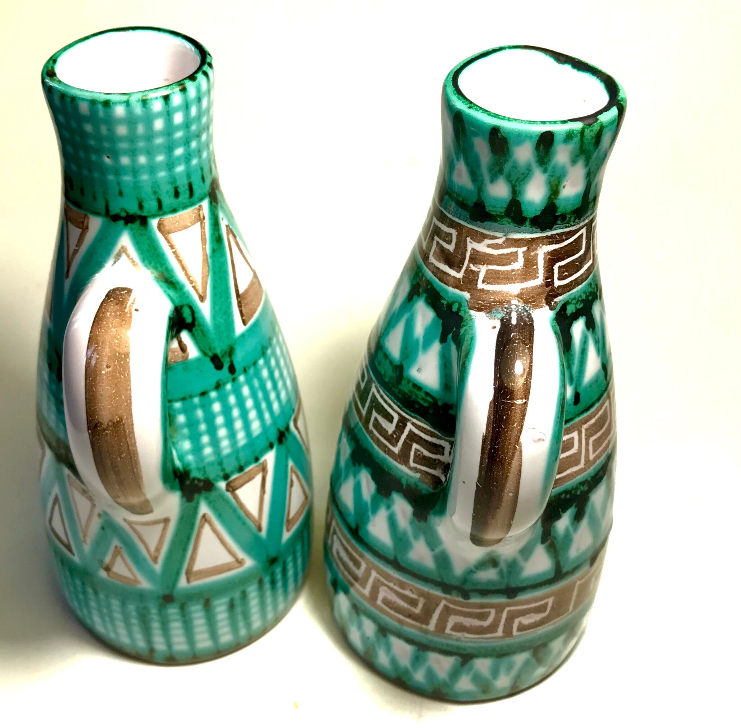 Robert Picault huilier vinaigreer signed ceramic design 1950