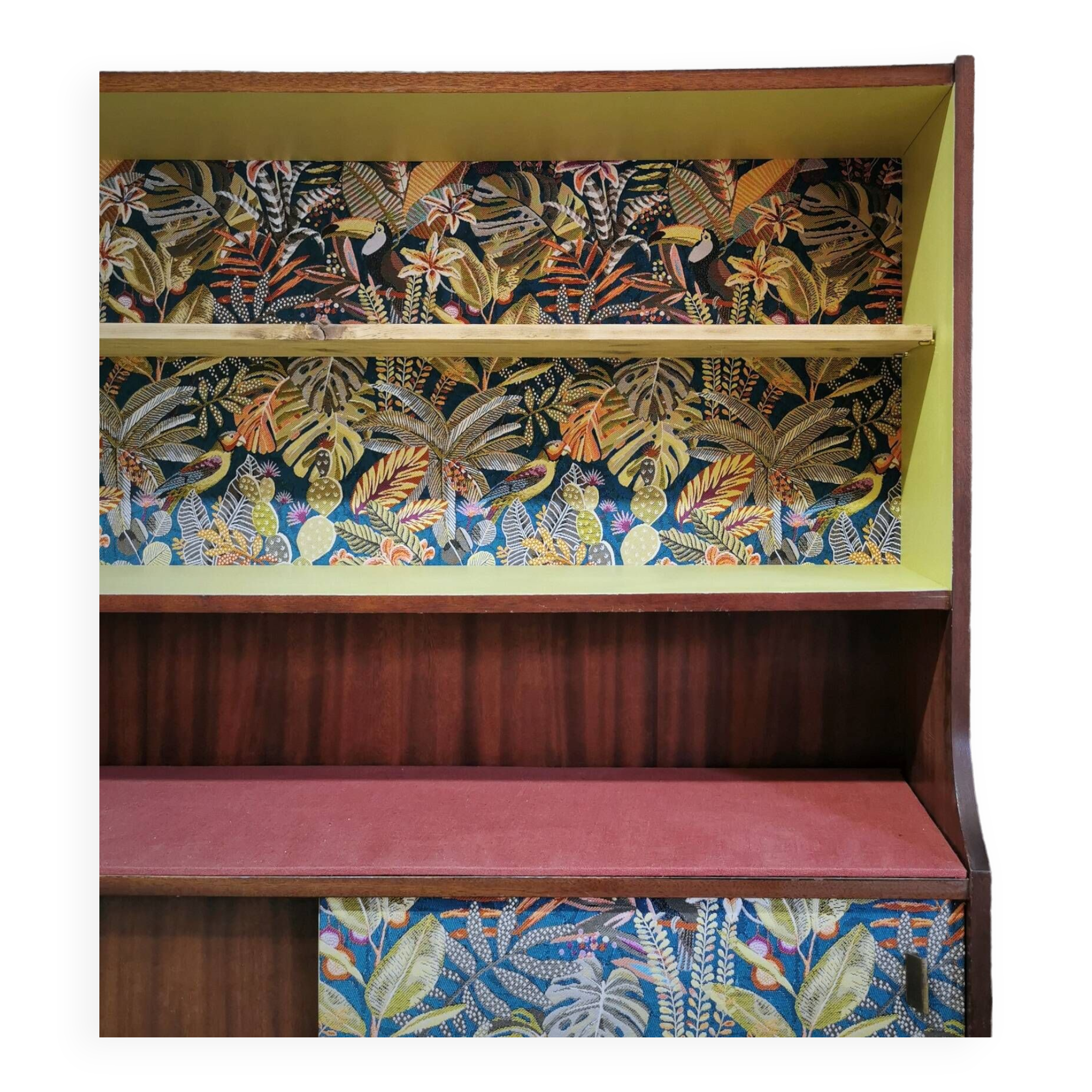 Vintage asymmetrical sideboard with compass legs