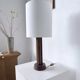 1940s Art Deco oak desk lamp