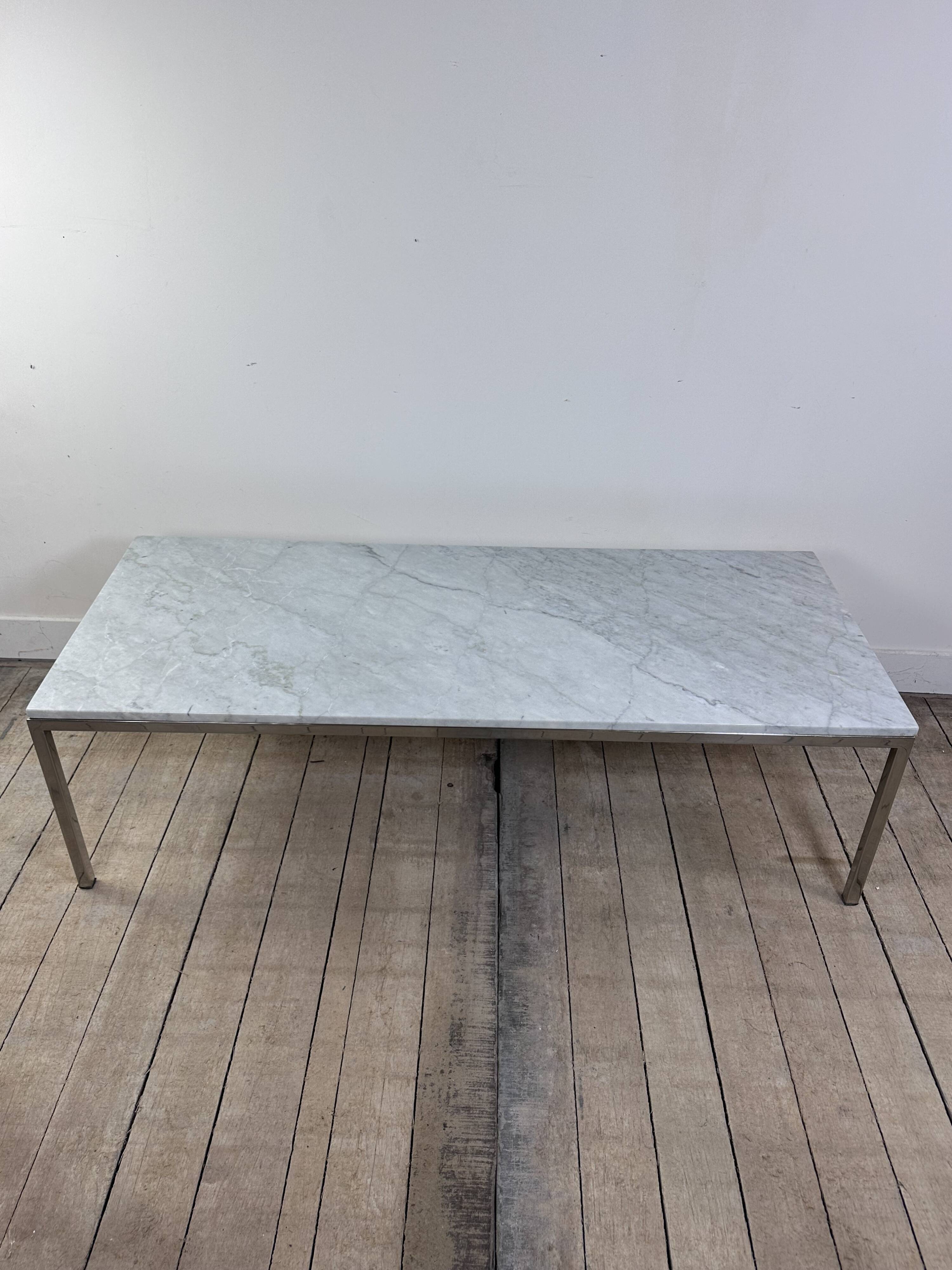 Table basse en marbre Knoll International, années 70