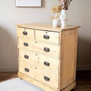 Antique English pine chest of drawers
