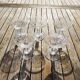 5 Antique Champagne Glasses in Gadrooned Glass