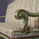 Venetian Baroque salon with table, two armchairs, a bench and a chair, mid-19th century