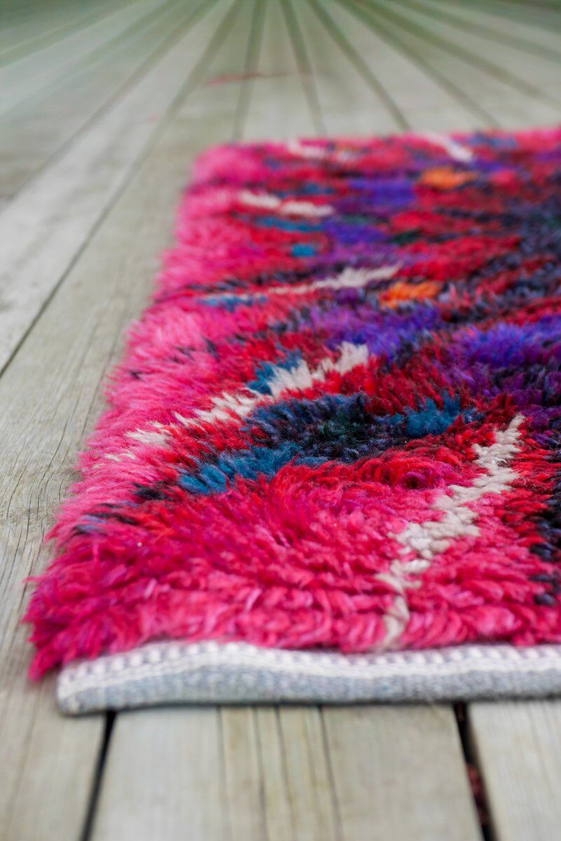 Swedish Tibetan Rya rug with flower by Jagarz for Rya