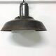 Vintae industrial pendant light with an opaline lamp shade, 1960s