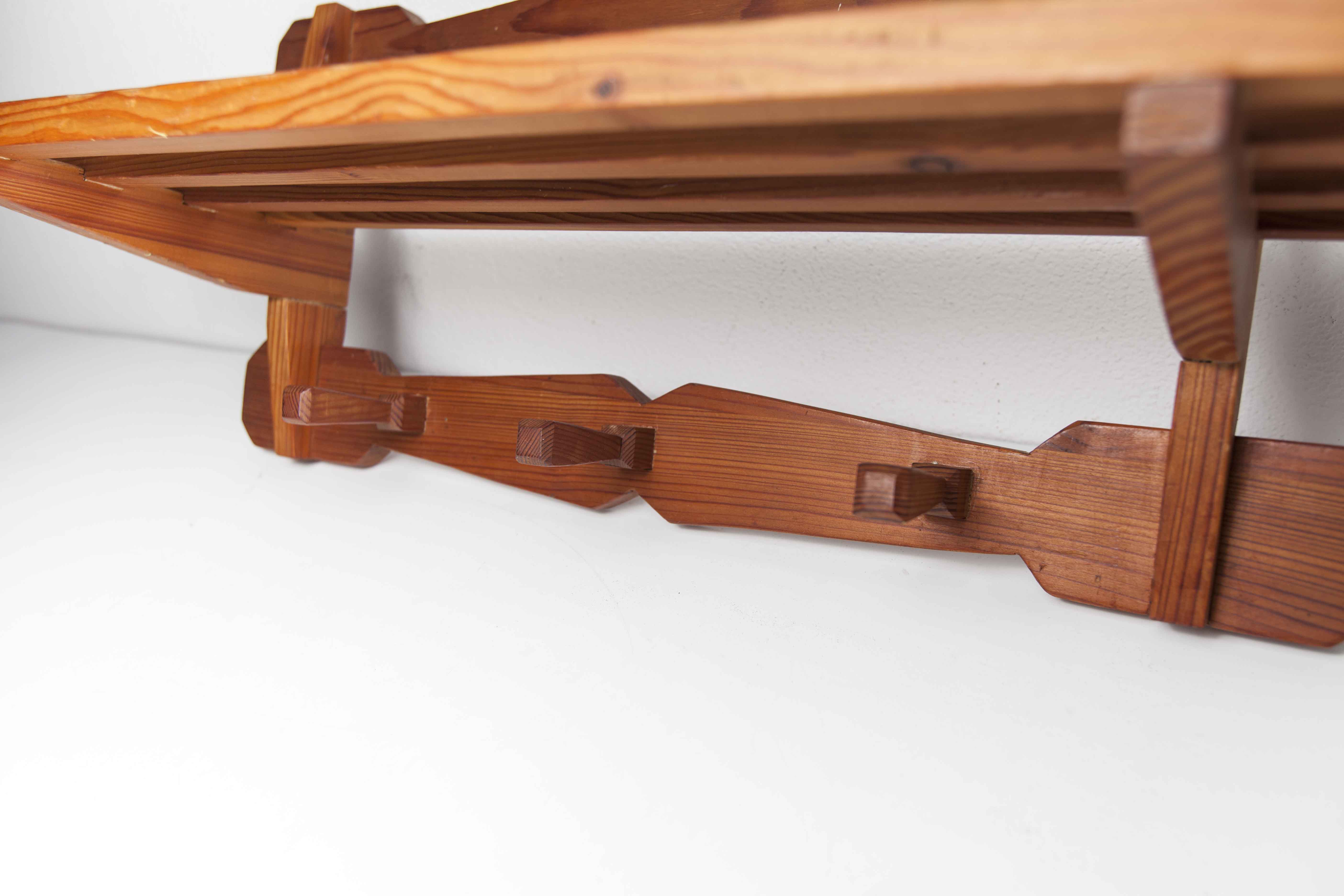 60's coat rack in solid beech