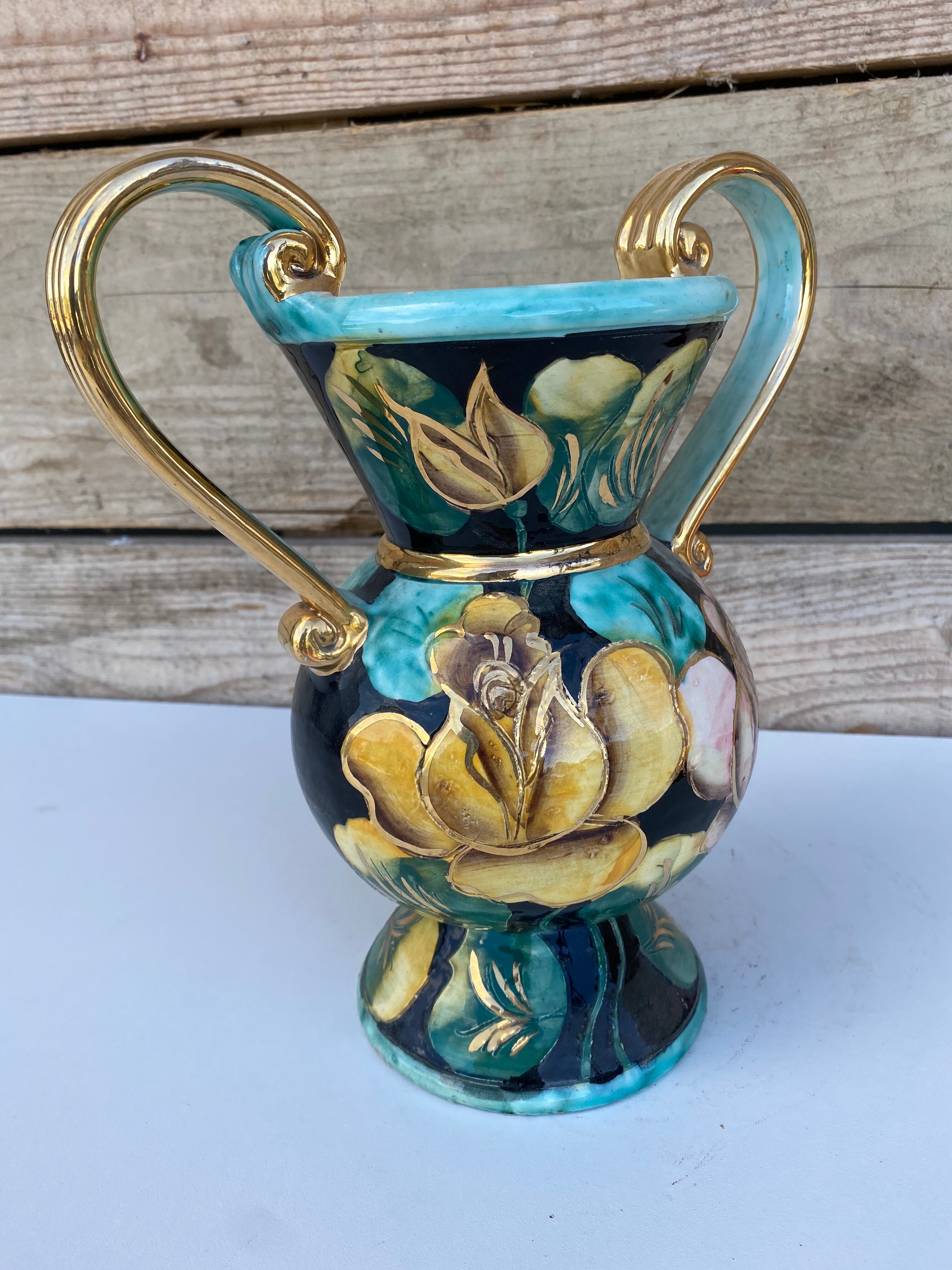 Vintage ceramic vase 1960 Vallauris