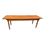 Large Alsatian farmhouse table 225 cm fir shade Merisier