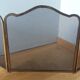 Fire screen, three-panel fireplace screen.