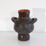 1960s ceramic pot-bellied vase with handles