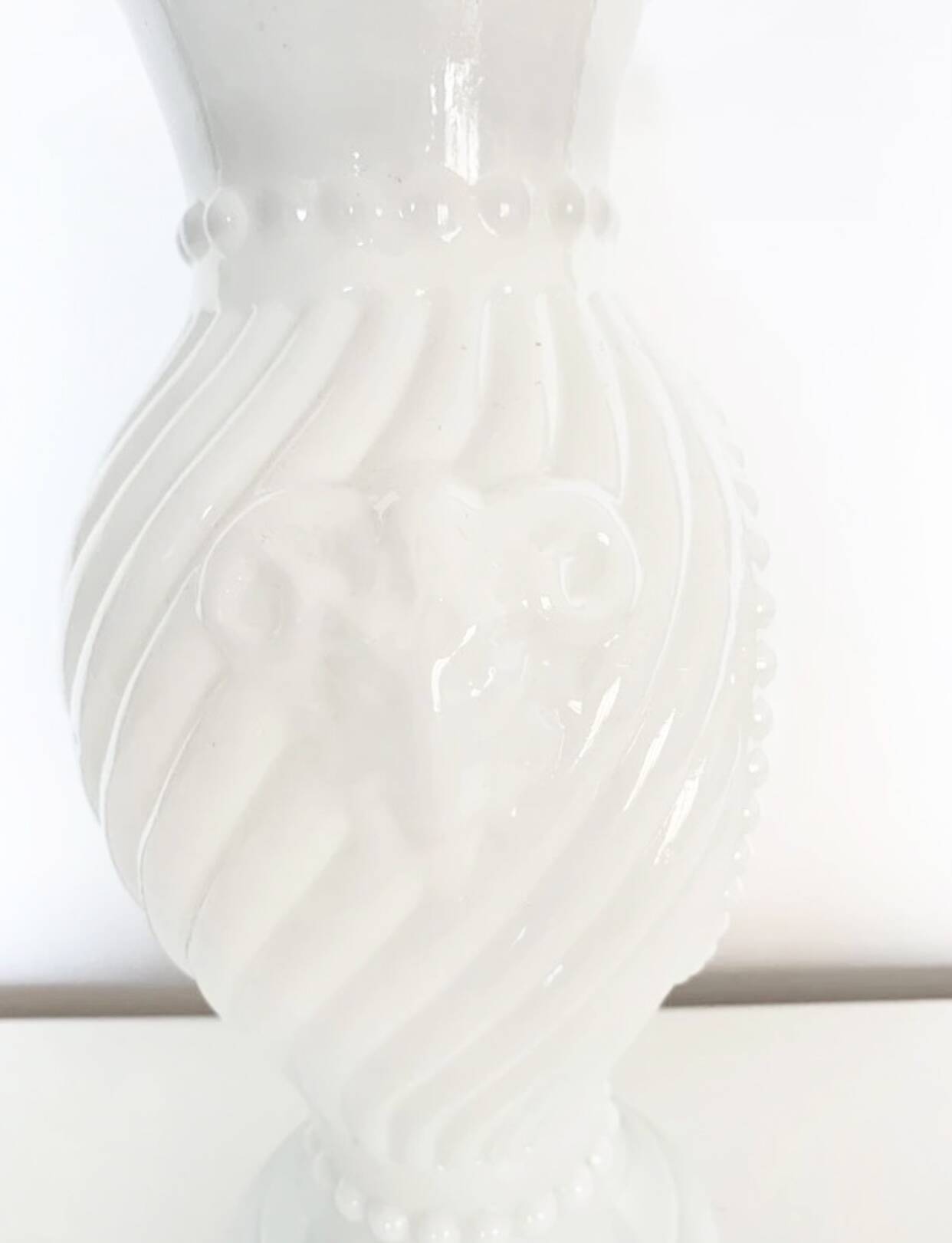 White opaline vase