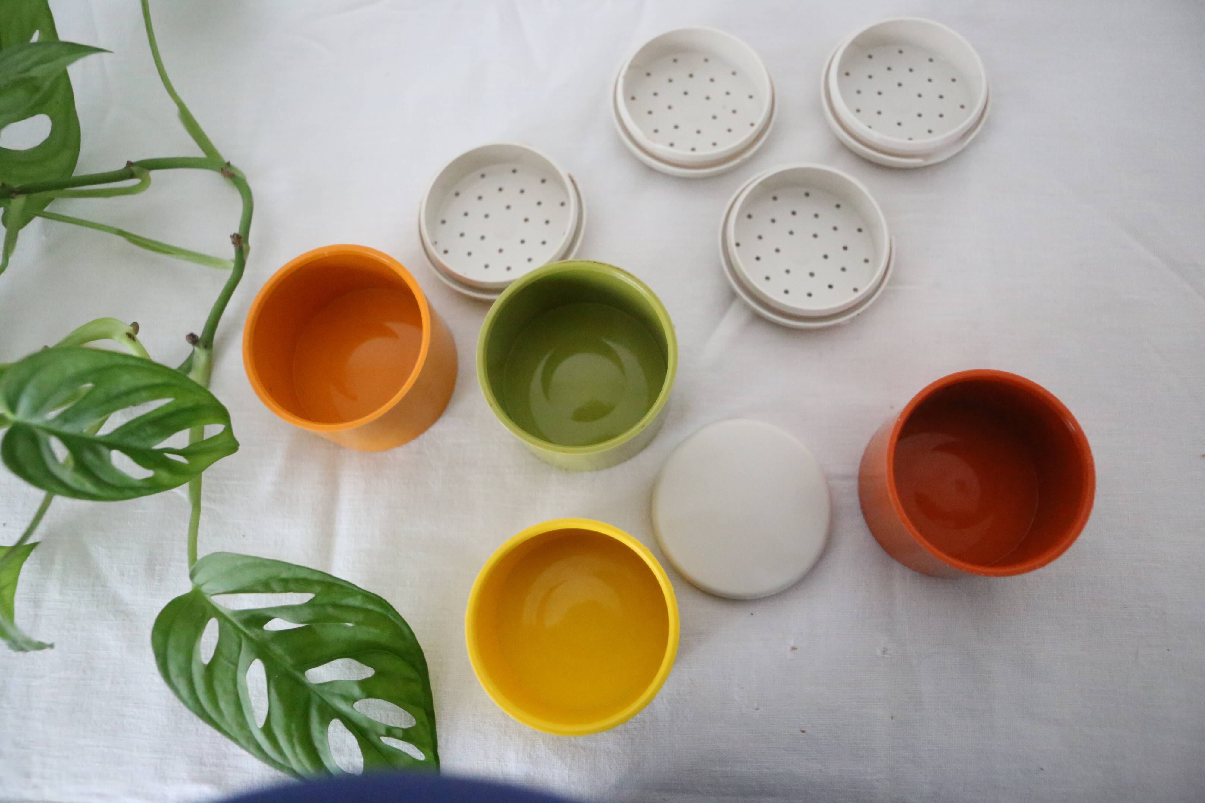 Set of salt and pepper, Tupperware, vintage