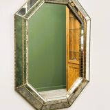 Vintage Spanish Neoclassical Hollywood Regency Octagonal Wall Mirror, Spain