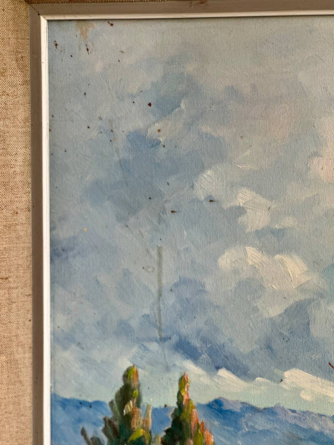 Mediterranean Landscape Painting Signed by Mr. Sabido