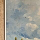 Mediterranean Landscape Painting Signed by Mr. Sabido