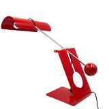 Mauro Martini, red 'Picchio' woodpecker table lamp, F.lli Martini Italy 1970s