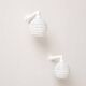 Pair of Art Deco wall lights in porcelain