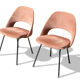 Pair of "Conference" chairs by Eero Saarinen in velvet Knoll