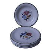 5 flat plates and 1 deep plate Sarreguemines "Dole"