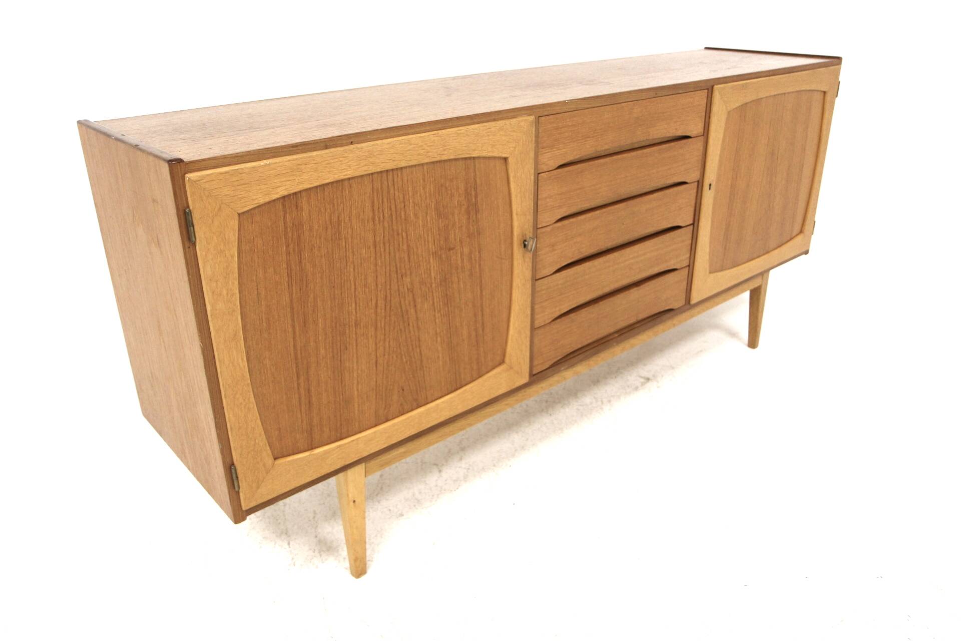 Scandinavian teak and oak enfilade, Sweden, 1960