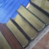 Vintage glass coffee table with trompe-l'oeil book base