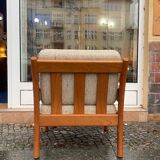 Danish armchair of the 60s in wood and wool of the brand Dyrlund