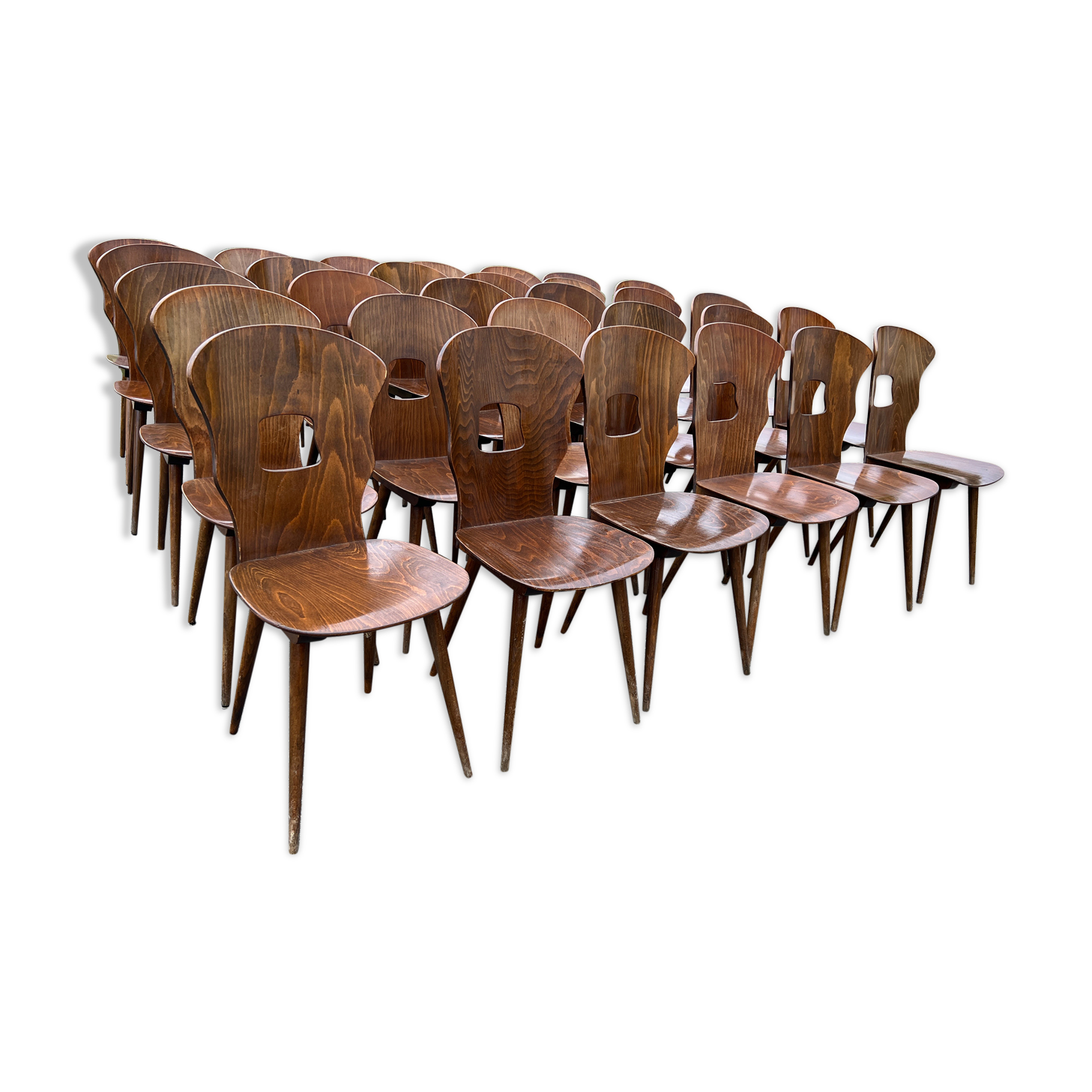 Lot 8 Baumann chairs, Gentian model