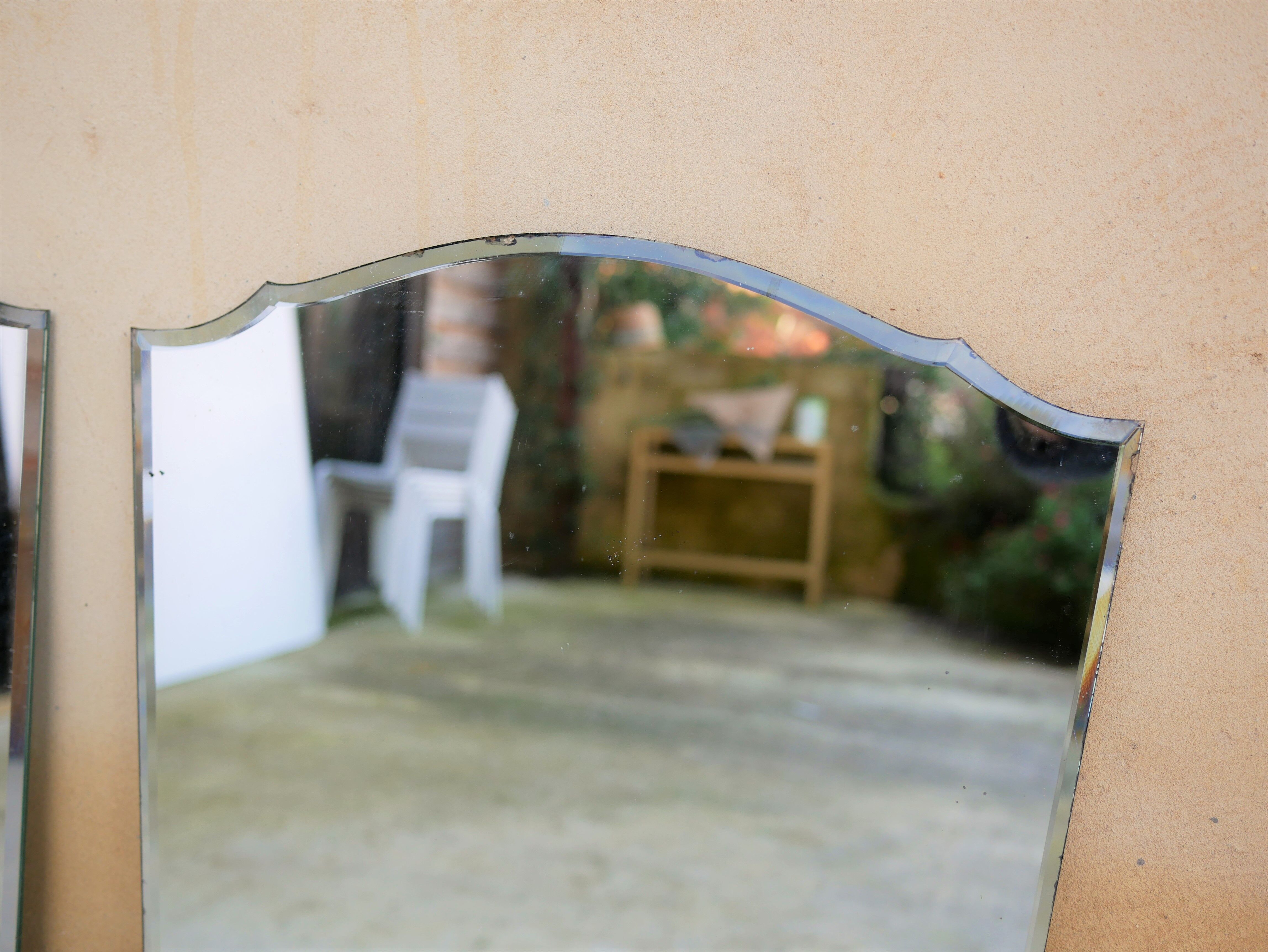 Miroir biseauté Art Déco 90cm x 40cm