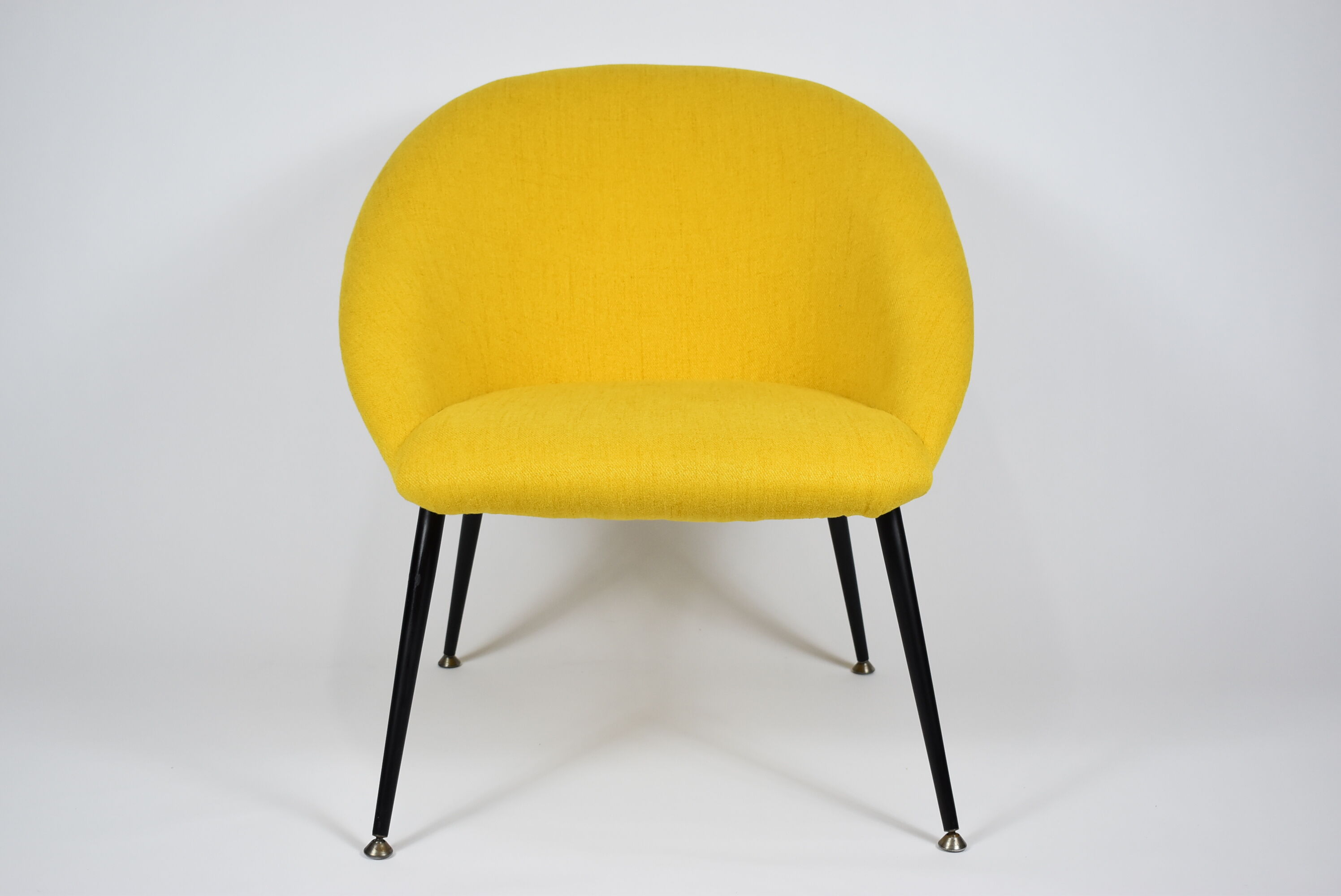 Original vintage armchair Olympia, 1960s, restored, yellow fabric
