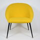 Original vintage armchair Olympia, 1960s, restored, yellow fabric