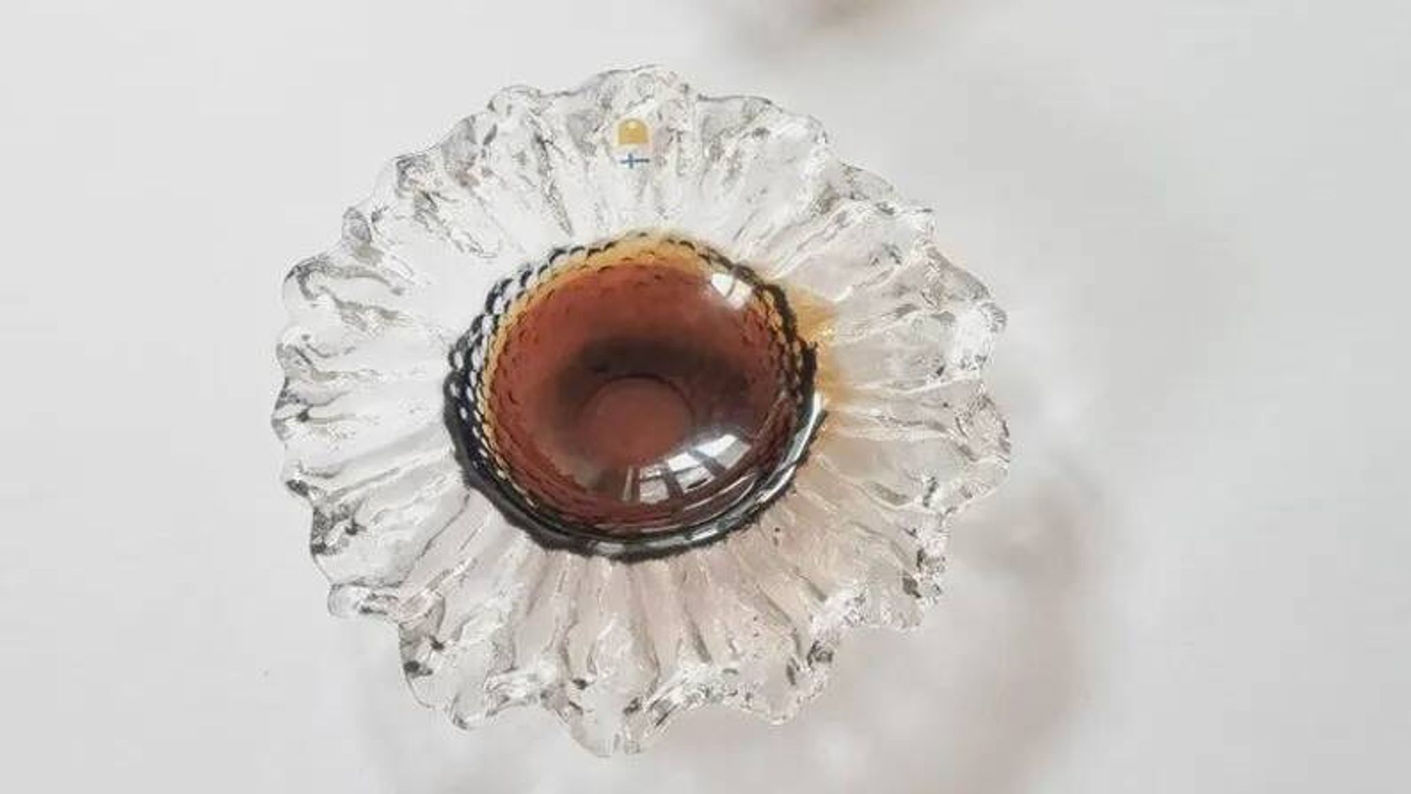 Pertti Santalahti Glass Bowl, Humppila, Finland, 1960s