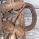 Small wooden tray cut out with leaf patterns