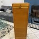 1960s office filing cabinet with curtains